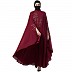 Designer Irani Kaftan with chikan embroidery work- Maroon Designer Irani Kaftan with chikan embroidery work- Maroon
